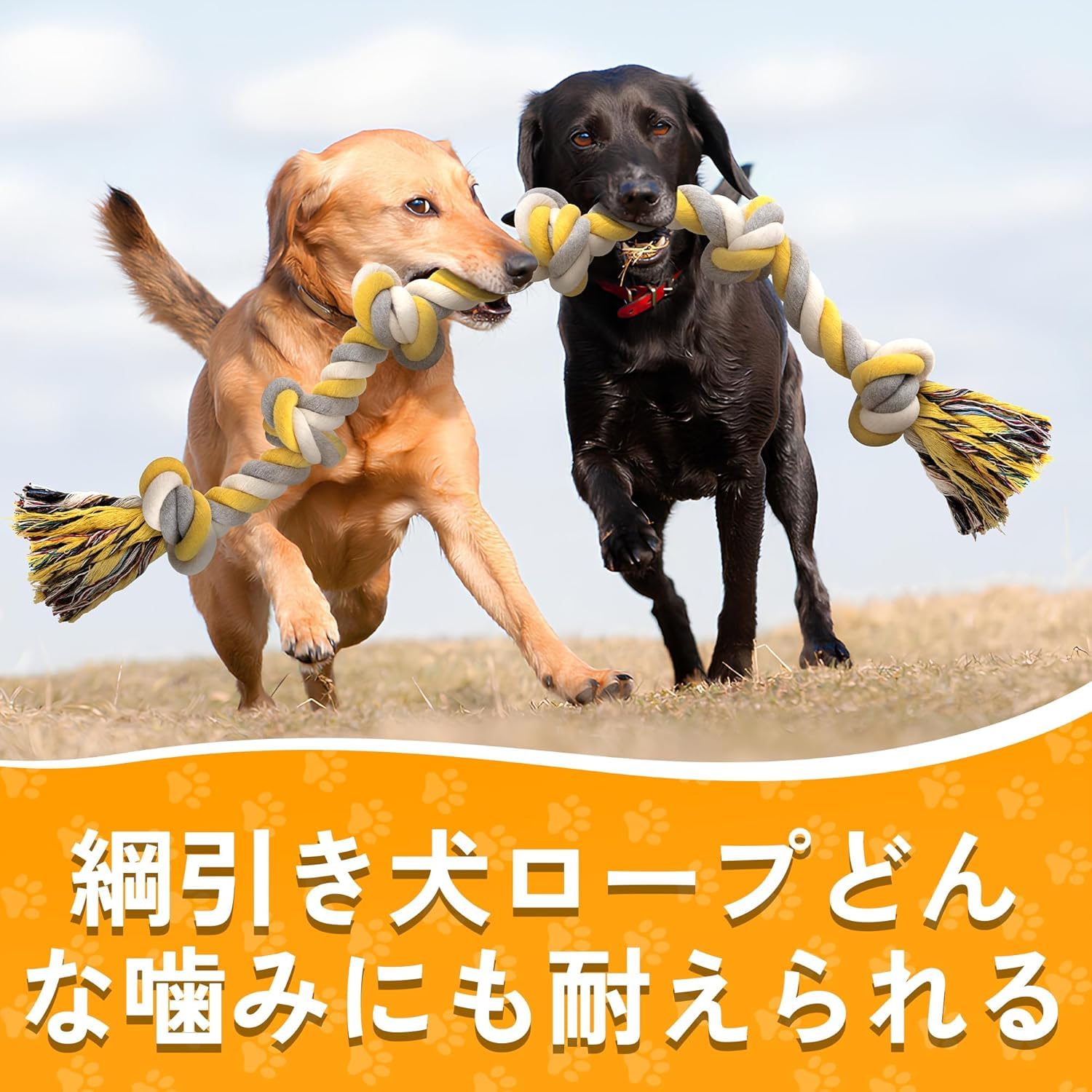 Amazon | XXL 大型犬 おもちゃ ロープ 6ノット 犬 玩具 ロープ ほぼ